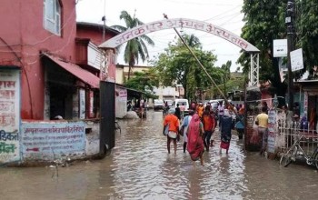 दुई दिनदेखिको वर्षाका कारण जनकपुरधाम जलमग्न